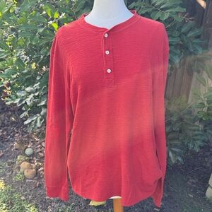 Billy Reid waffle knit henley, size XL